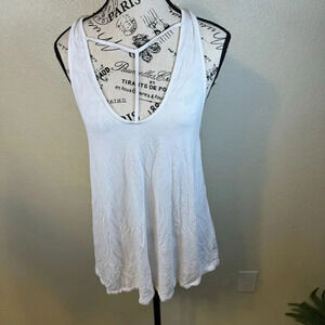 Free People We the Free Amelia Tank Casual Relaxed White Size Small
